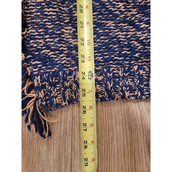 Anthropologie Sparrow Cardigan Sweater Women's Sz M Fringe Crochet Staple Blue - Picture 9 of 12